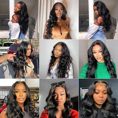 Miniatura 7 de ORIGINAL QUEEN OQ Hair - Pelucas de cabello humano ondulado con encaje frontal de 13 x 6 pulgadas, prearrancado, densidad del 150 %, pelucas de