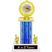 Reading Trophy 11 1/2" Book Academic Awards Education Trophies Free Engraving Color Choice