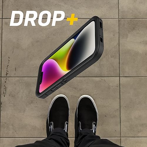 Miniatura 5 de OtterBox Funda de la serie Defender para iPhone 14 Plus - Negro, resistente y duradera, con protección de puerto, incluye clip de funda y soporte