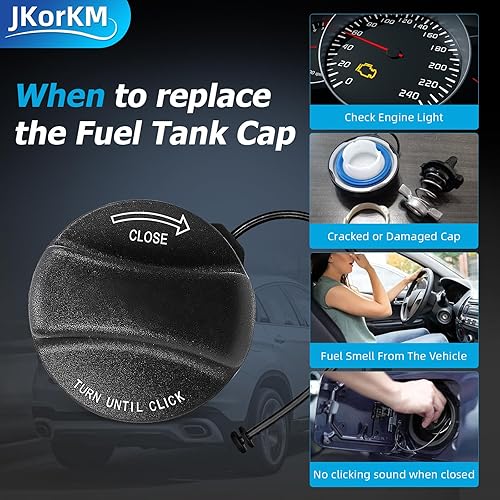 Miniatura 6 de KorkM - Tapa de llenado de depósito de combustible 16117222391, 10844, para Mini Cooper y BMW X1 X2 X3 X4 X5 X6 128i 135i 228i 320i 323i 325i xi