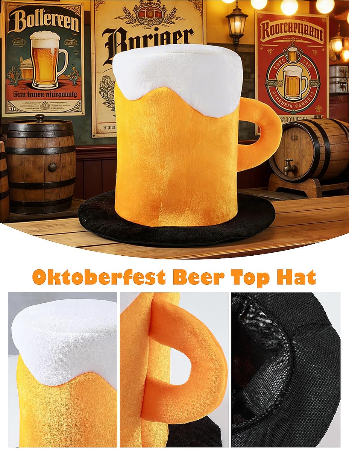 Funny World Adult Holiday Top Hat Costume Stovepipe Tall Costume Hats image 4