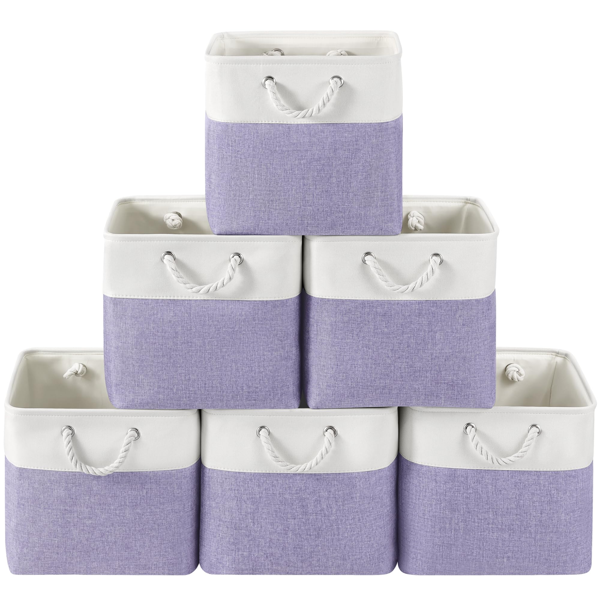 VQRTEXA 13x13 Inch Foldable Fabric Cube Storage Bins