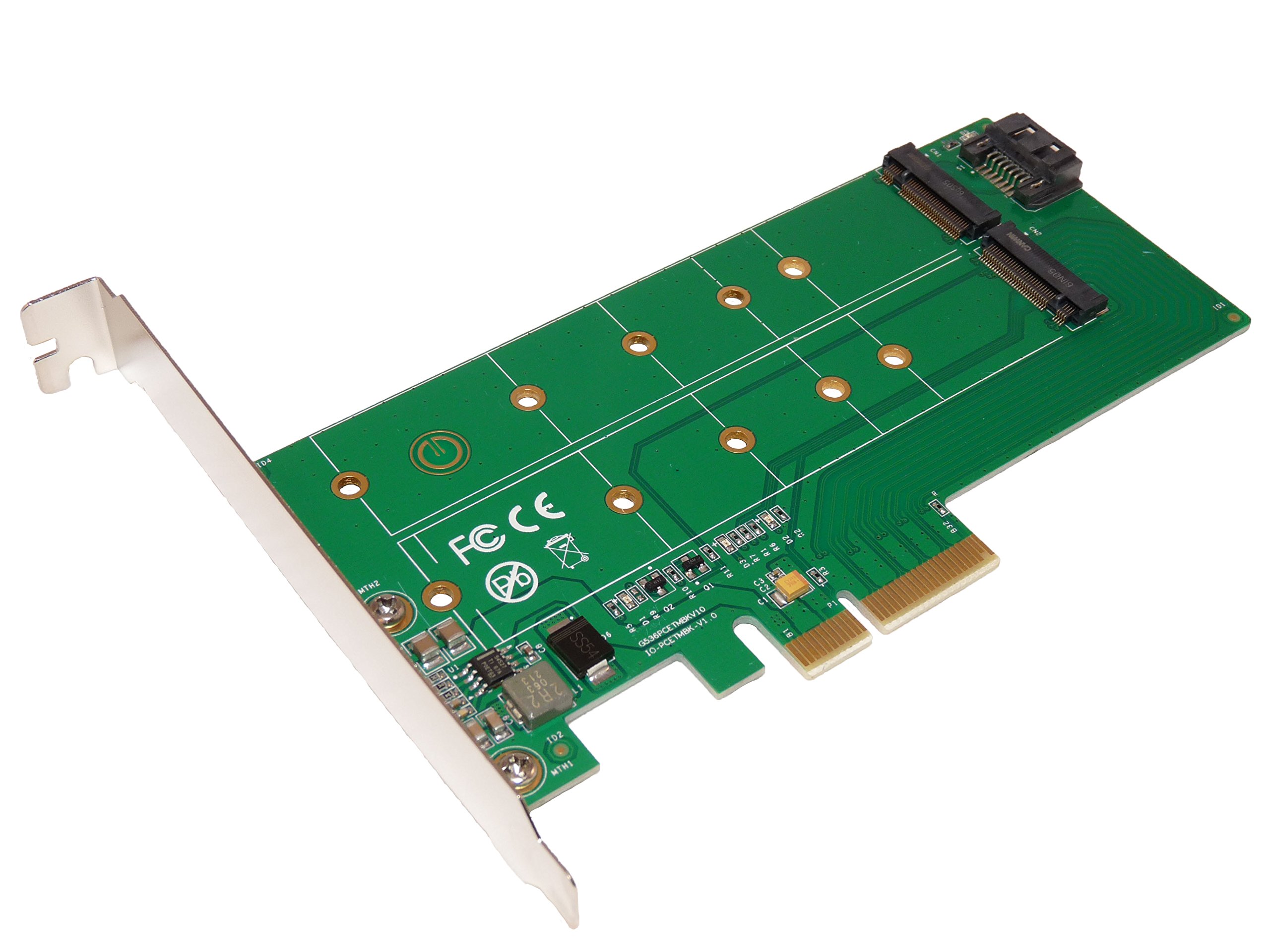 Scheda PCIe Computer District Con 2 Porte M.2: Per SSD SATA (B Key) E PCIe (M Key) - 2