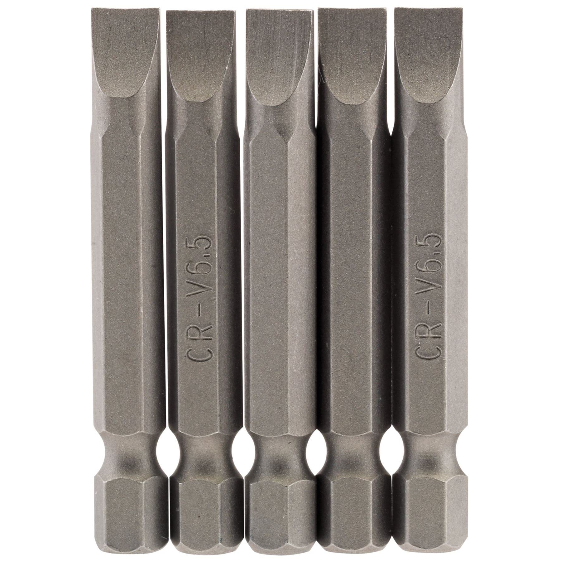 Draper 64276 6.5mm 1/4" hex. Plain Slot Insert bit 50mm Long x 5 โ image 1