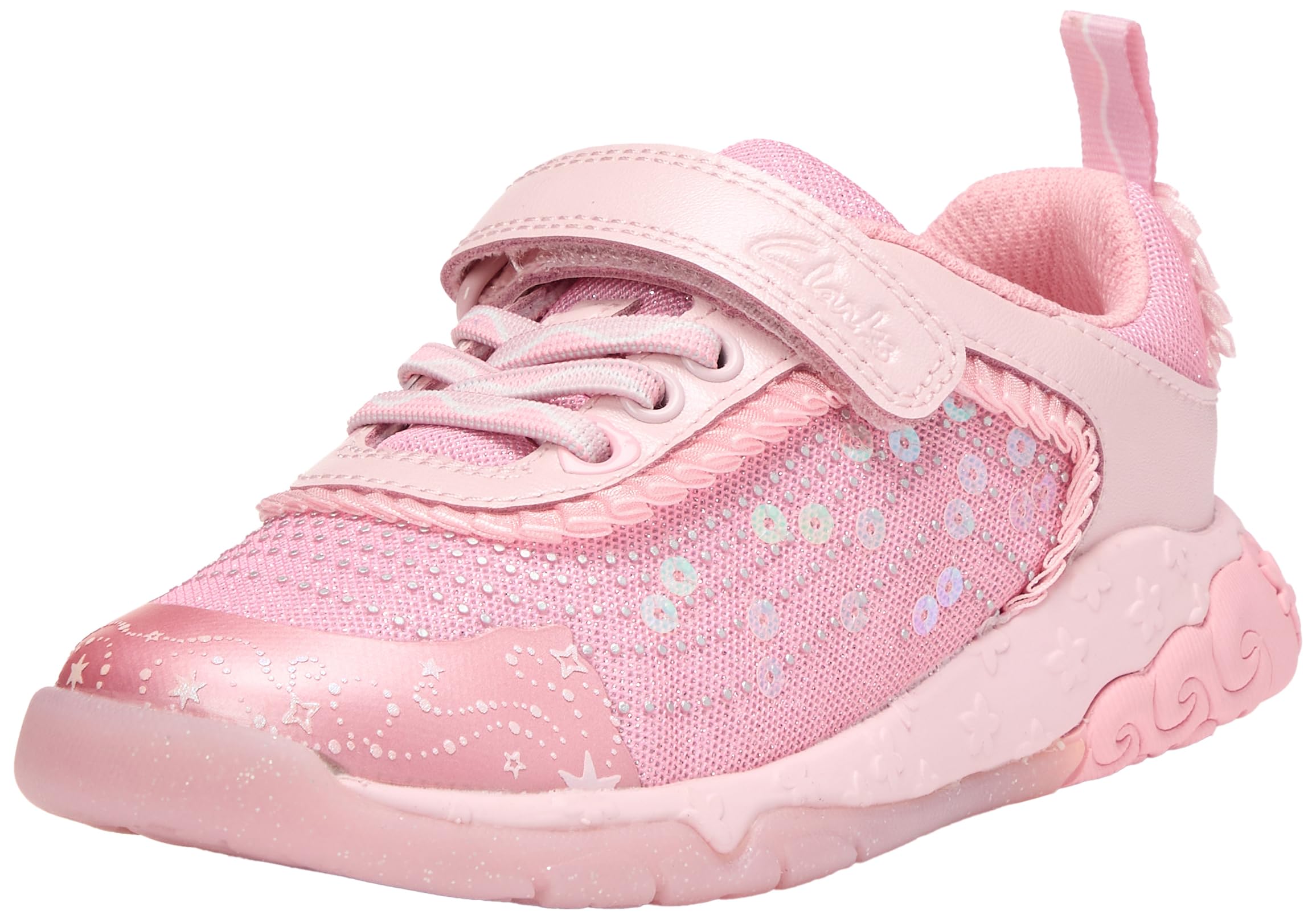 Clarks Girls Tidal Wish K. Sneaker, Pink Combi, 8.5 UK Child