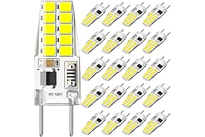 G8 LED Bulb Dimmable 3W 120V T4 Bulb, The Ultimate Under Cabinet...