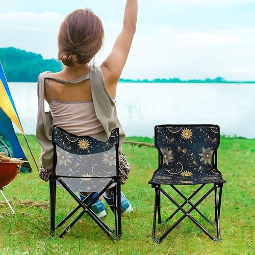 Miniatura 2 de Outdoor Folding Sun Moon Boho Mandala Camping Chairs for Adults Portable Camping Chair Lightweight Lawn Chair 202a4913