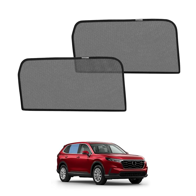 Protetores Solares Magnéticos para Janelas Laterais Traseiras Honda CR-V 2023–2026 KMF, Malha de Poliéster, 2 Peças