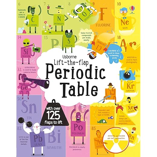 Lift-the-Flap Interactive Periodic Table Book for Children