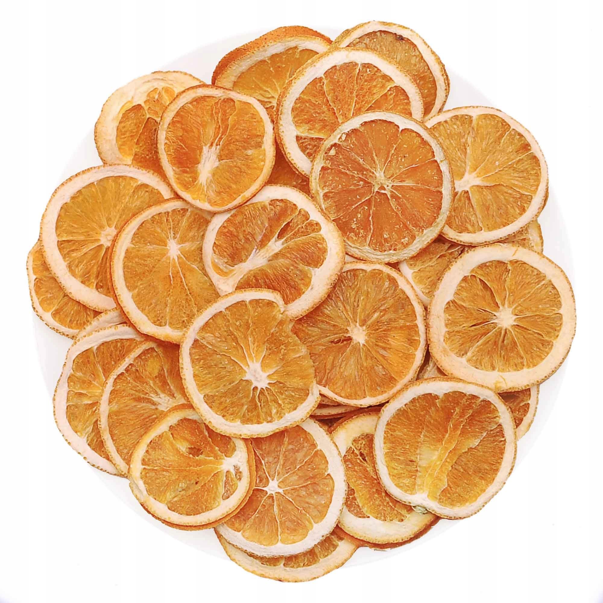 Suszone Pomarańcze w plastrach - 1kg Jadalne do deserów herbaty ciast