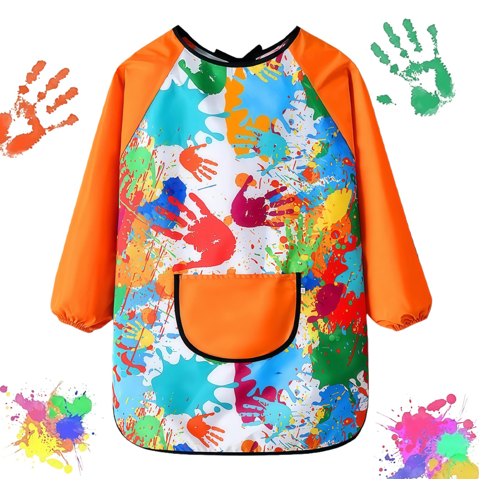 QIANSSE Kids Painting Apron for Ages 3-8