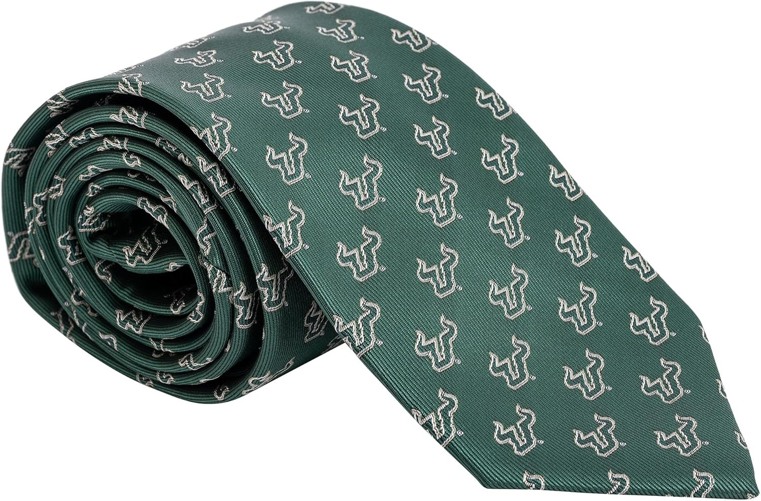 Desert Cactus University of South Florida Neck Tie USF Bulls 100% Polyester Necktie with Logo, Officially Licensed (Style B)
