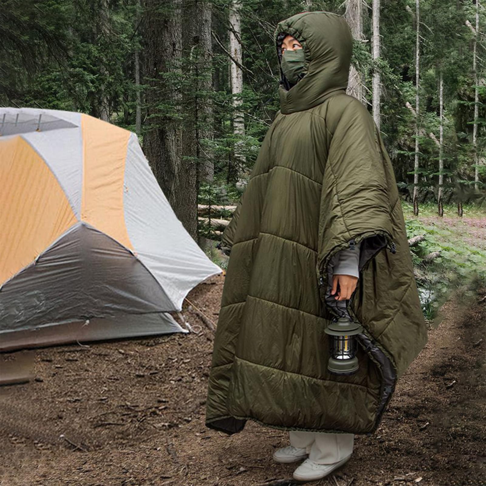 Hamak Kempingowy Underquilt, Przenośny Top Ciepły Wiatroszczelny Hamak Underquilt na Zewnątrz Camping Piesze Wycieczki z Plecakiem