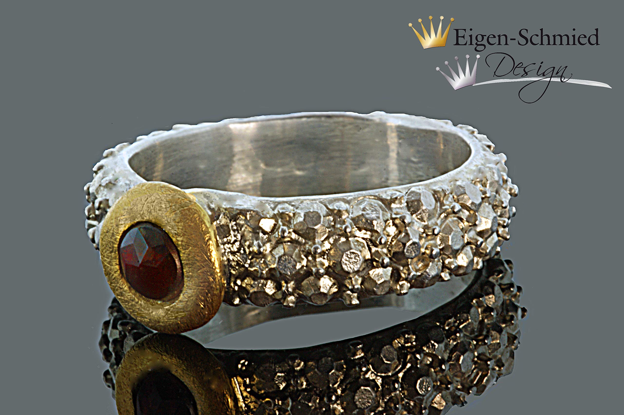 Goldschmiede Silberring frosted, Silberschmuck handmade, Ring Damen, Verlobungsring, Ring schmal, Goldschmiedearbeit, Schmuck