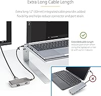 Vista 4 de StarTech.com Adaptador multipuerto USB-C, 4K 60Hz HDMI W/HDR, concentrador USB de 3 puertos, paso de entrega de energía de 100 W, mini estación