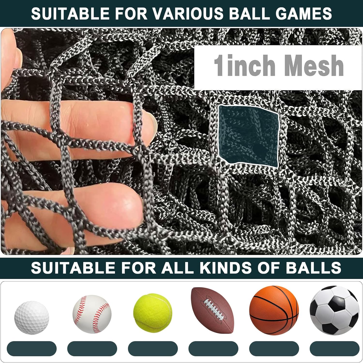 Heavy Duty Golf Practice Net, High-Impact Golf Hitting Net for Indoor/Outdoor Use
