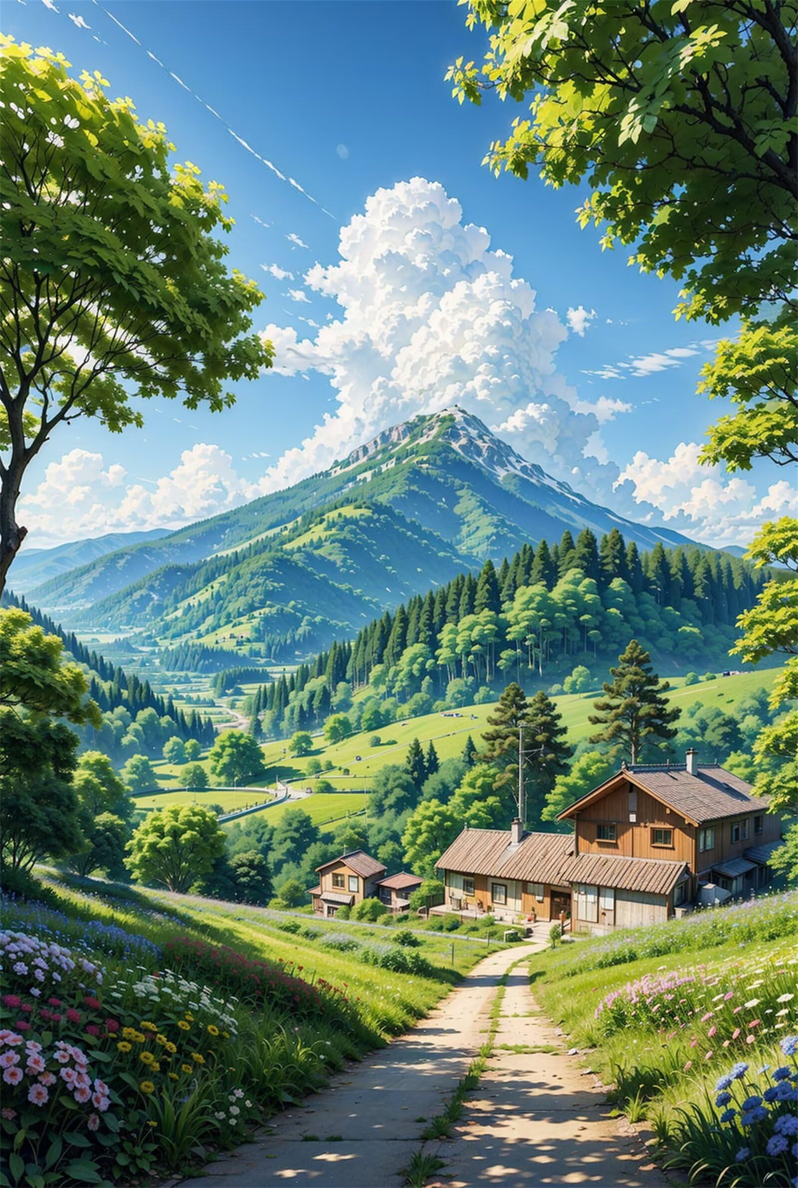 Puzzle 1000 Teile Erwachsene, Sommerdorf Puzzle für Erwachsene 1000 Teile, 75x50cm schwierig & Herausfordernd Jigsaw Puzzle, Wunderschönes Geschenk für Puzzle-Enthusiasten