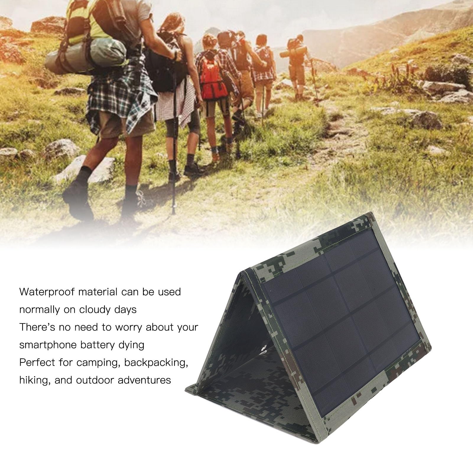 Panneau d'énergie Solaire Pliable Mavaol 21W, léger, Portable, Peu encombrant, étanche, Panneau Solaire r pour téléphone