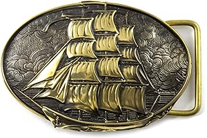 Frigate: Embark on Nautical Adventures with Our Solid Brass Fish Belt Buckle