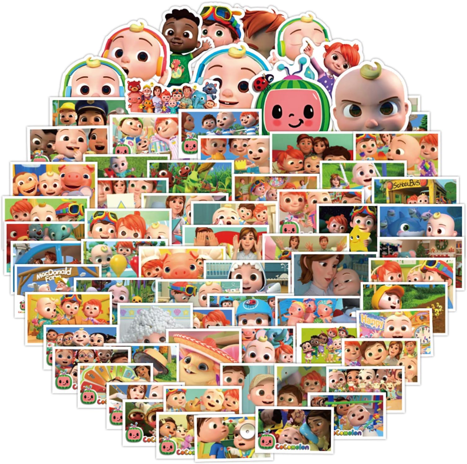 Cartoon Stickers 100Pcs Little Baby Cartoon Waterproof Vinyl Stickers Cartoon Birthday Party Supplies Cartoon Gifts Cartoon Decorations for Kids Cute Baby Graffiti Decals