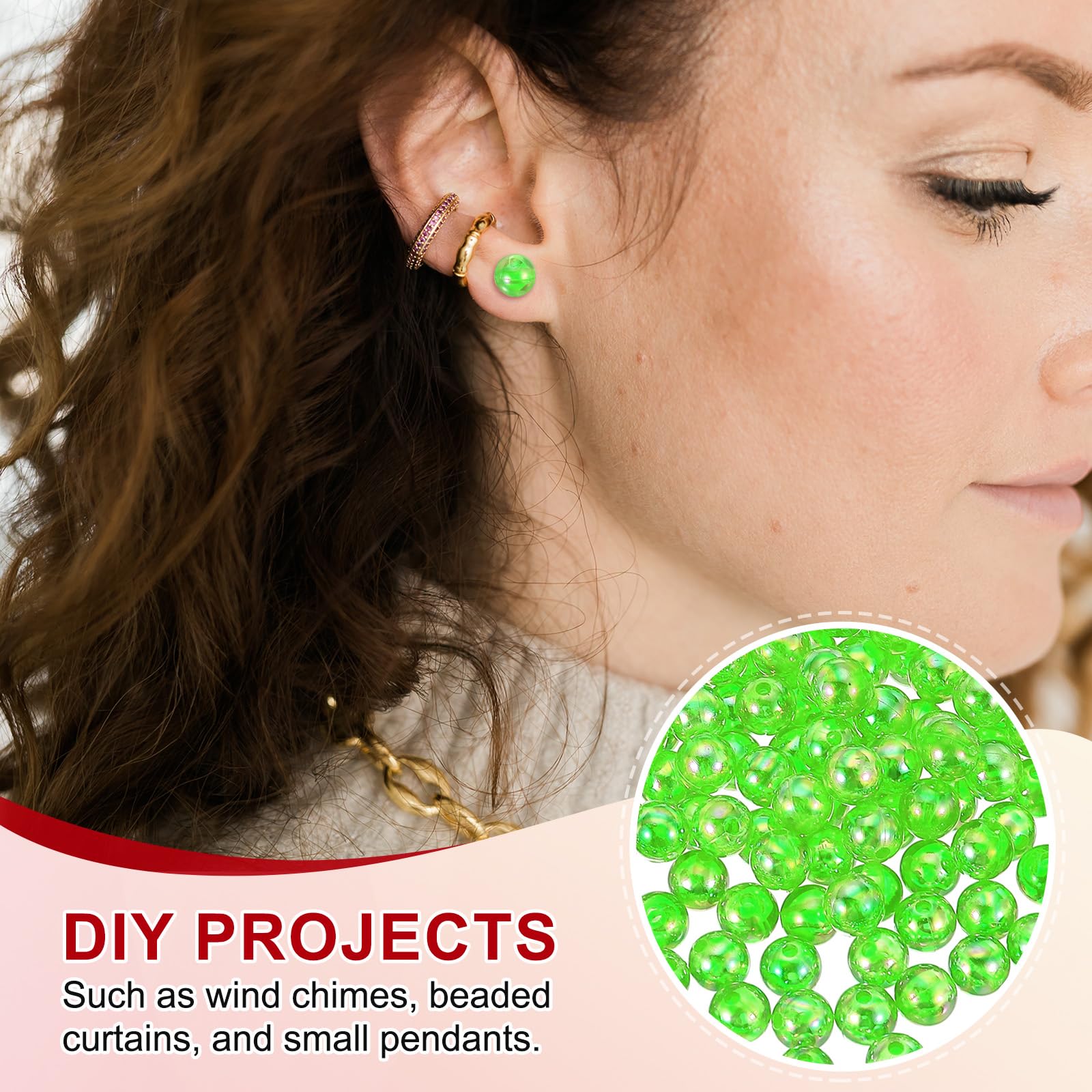 PATIKIL 8 mm Acrylic Round Beads - Image 4