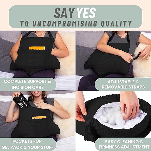 Miniatura 5 de MOYOAMA Almohada de histerectomía poscirugía para recuperación de histerectomía imprescindible - Almohada de cirugía para abdomen, almohada