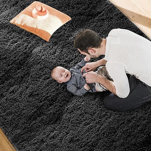 Miniatura 3 de Floralux - Alfombras de pelo largo sintético de felpa, esponjosas y mullidas, 3 x 5pies, para dormitorio, sala de estar, habitación infantil y