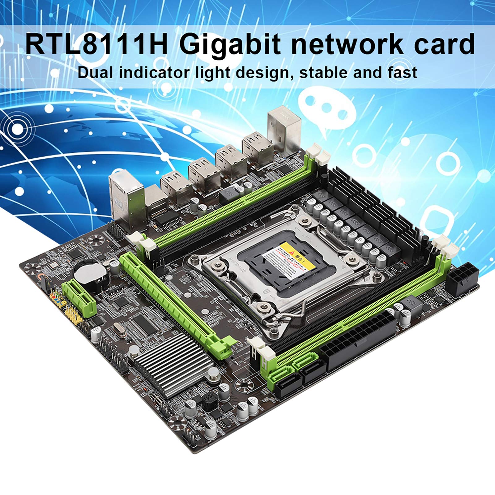 Placa Base X79G LGA 2011 X79G Placa Base para Computadora de Escritorio Compatible con Memoria DDR3 REG ECC para la Serie Xeon Y la Serie I7