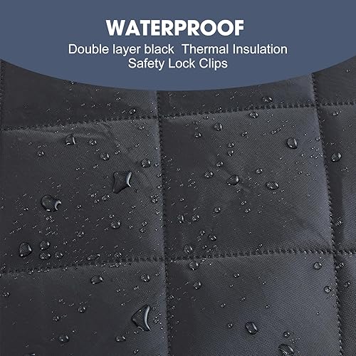 Miniatura 3 de Cubierta térmica inflable aislada para bañera de hidromasaje, para bañera de hidromasaje inflable cuadrada de 73 pulgadas, resistente a la