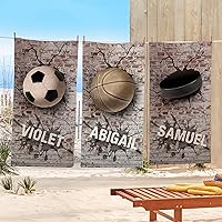 Vista 3 de Let's Make Memories Toalla de playa personalizada – Toalla deportiva de piscina para niños de todas las edades – para campamento, escuela