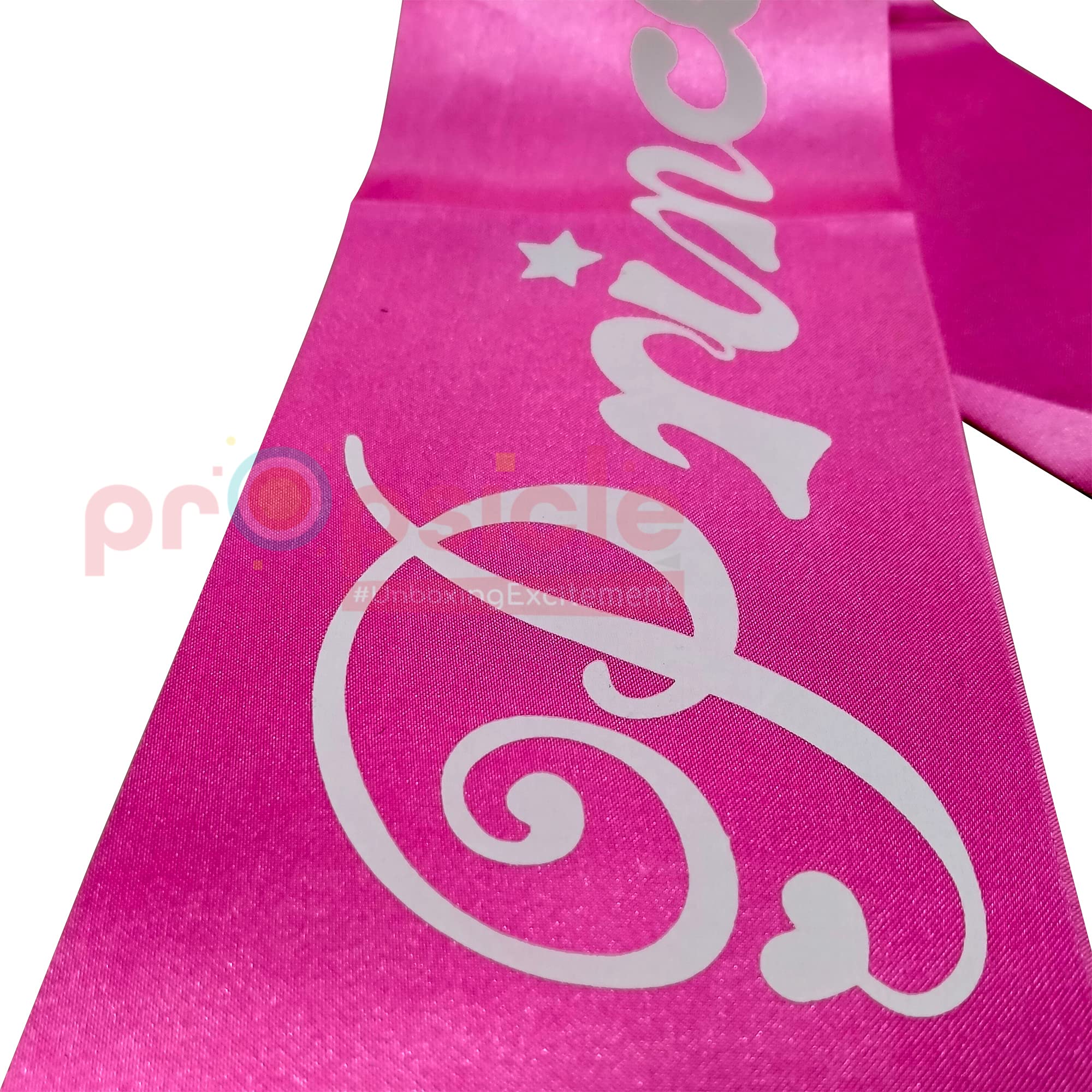 Propsicle Light Pink Satin Princess Sash Happy Birthday Girl Sash Party Item Pink Theme Birthday Party Decoration Women, Girls, Mom Bday Party, 16th Birthday Decorations - Pack of 1 - Image 2 thumbnail