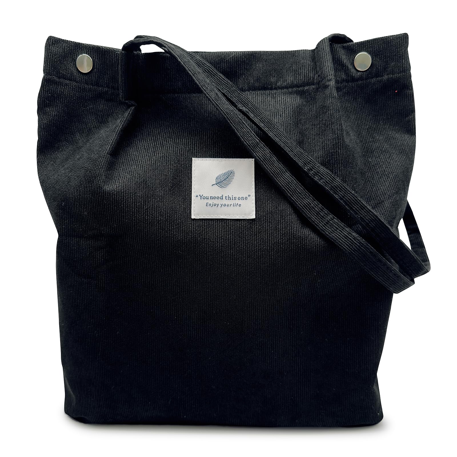 Aphoraeny Corduroy Tote Bag for Women Cute Totes Shoulder Bag with Inner Pocket for Work Beach Shopping Travel Grocery