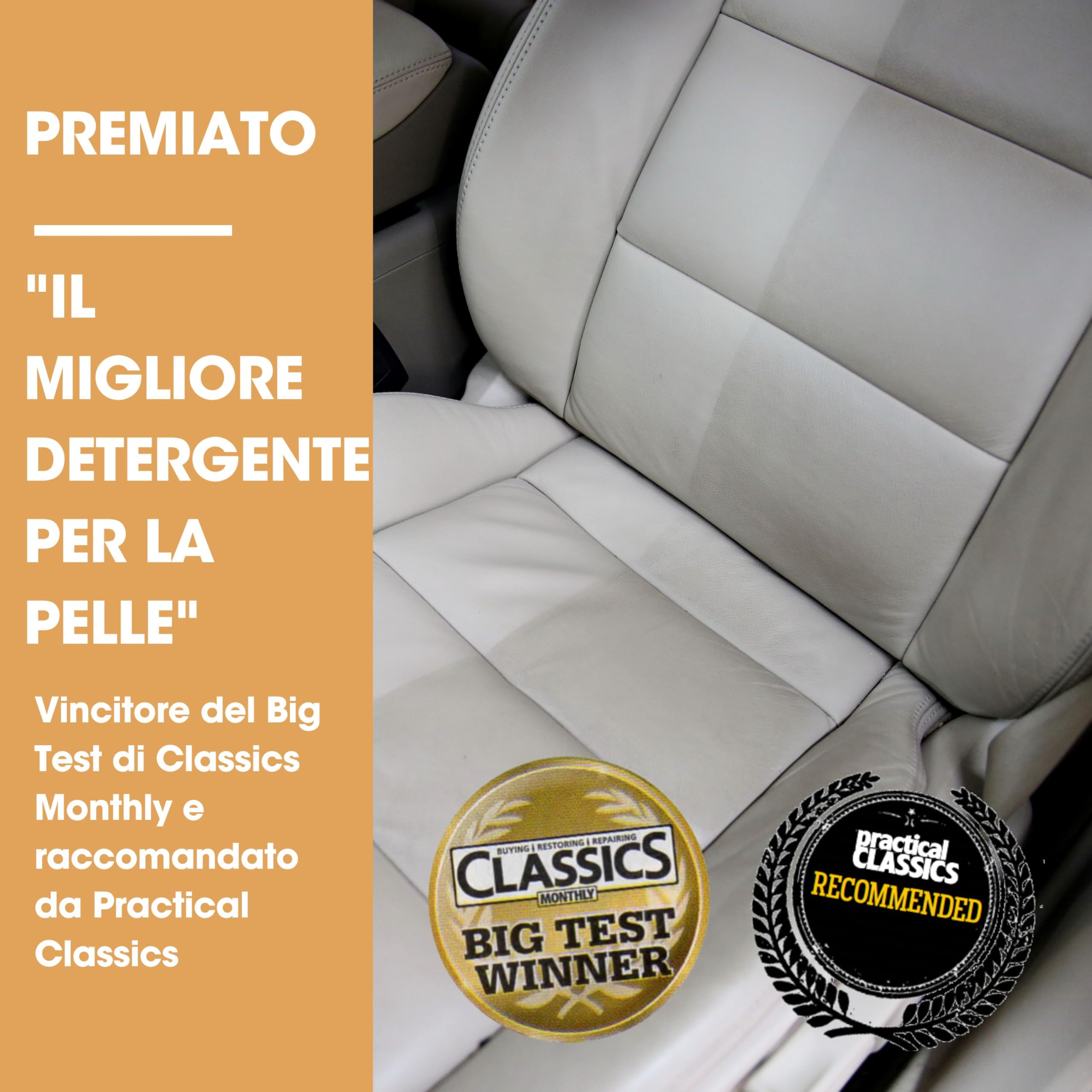 Furniture Clinic Pulizia Ultra per la Pelle - Detergente Multiuso per Pelli - Detergente per la Pelle del Divano - Detergente per Interni Auto - Pulisce a Fondo Tutti i Tipi e Colori di Pelle - 250ml