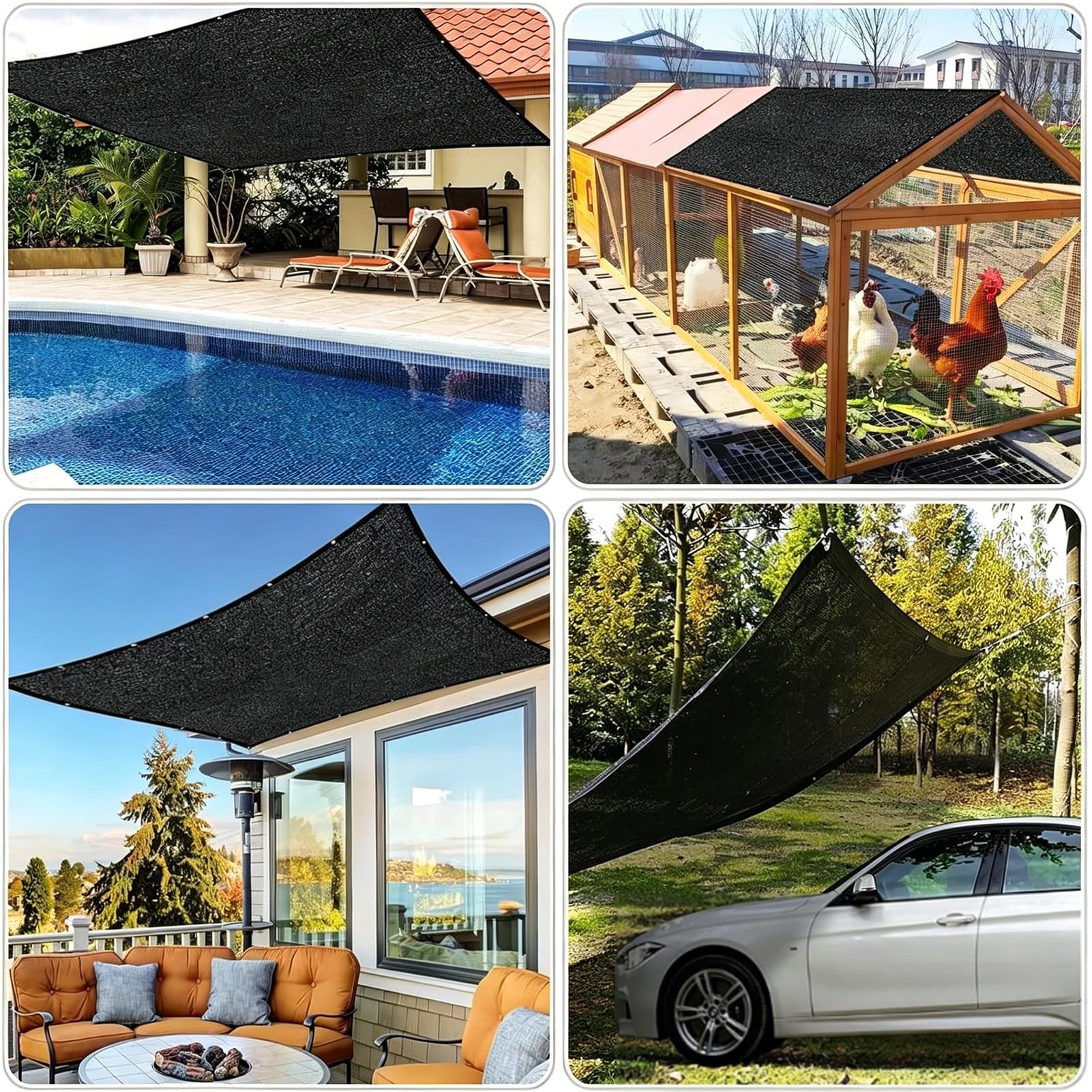 Filet de Protection Piscine Rectangulaire,4x8m/5x10m Couverture Piscine Hivernage pour Extérieur, Maille Fine - Bâche de Protection Piscines Enterrée et Hors-Sol, Anti Feuilles(5x8m(16.4x26ft))