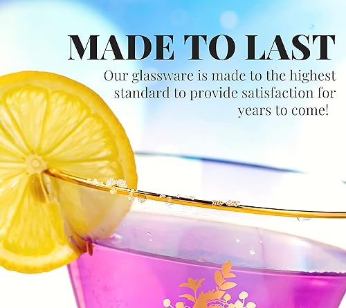 Miniatura 6 de Onebttl Vasos de Martini iridiscentes sin tallo con inicial A, regalos personalizados para mujeres, 8 onzas, regalos de cóctel, vasos de alcohol