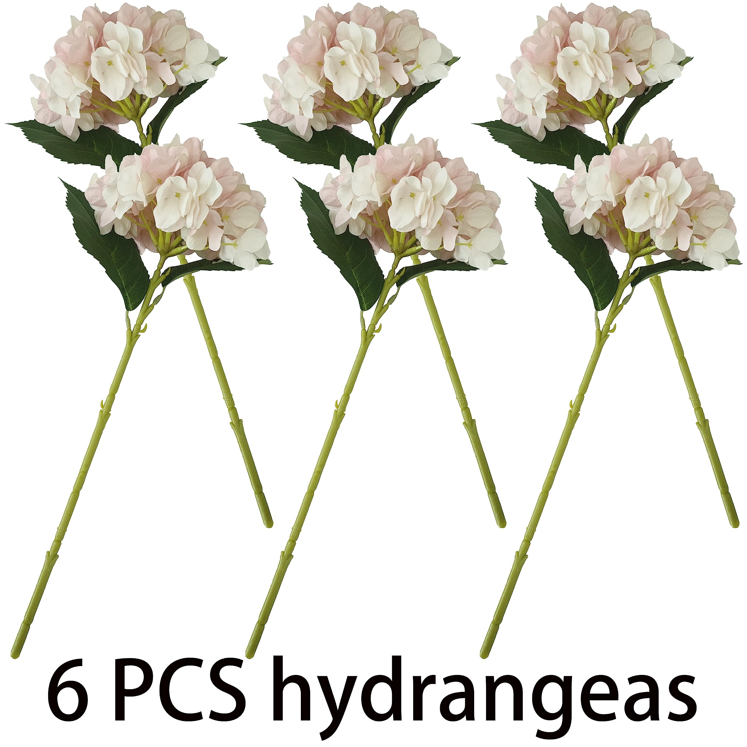 Amazon.co.jp: ピンクアジサイ造花 6個 フェイクアジサイの花 茎付き