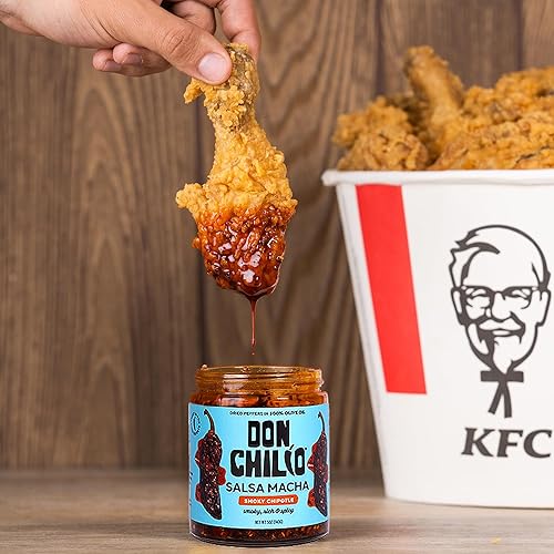 Miniatura 8 de Don Chilio Aceite de chile ahumado Salsa Macha, 5 onzas, paquete de 3  Guajillo y Chipotle  Delicioso aceite de chile mexicano en 100% aceite de