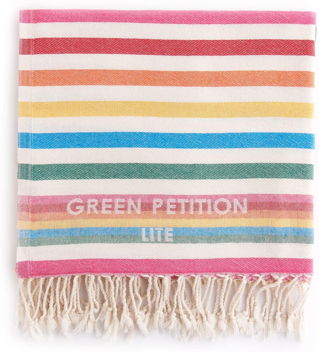 Green Petition Mare Peshtemal, 35”x67” Beach Towel, with Carrying Bag, Sustainable Gift, Ecofriendly, Organic Blend Towel, Zero Waste, Quick Dry, Beach Sports Travel Fitness (Viva, 35 x 67)