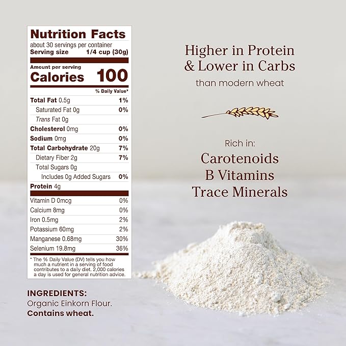 Harina de Einkorn Orgánica Jovial, 32 oz (Pack de 2) miniatura 2