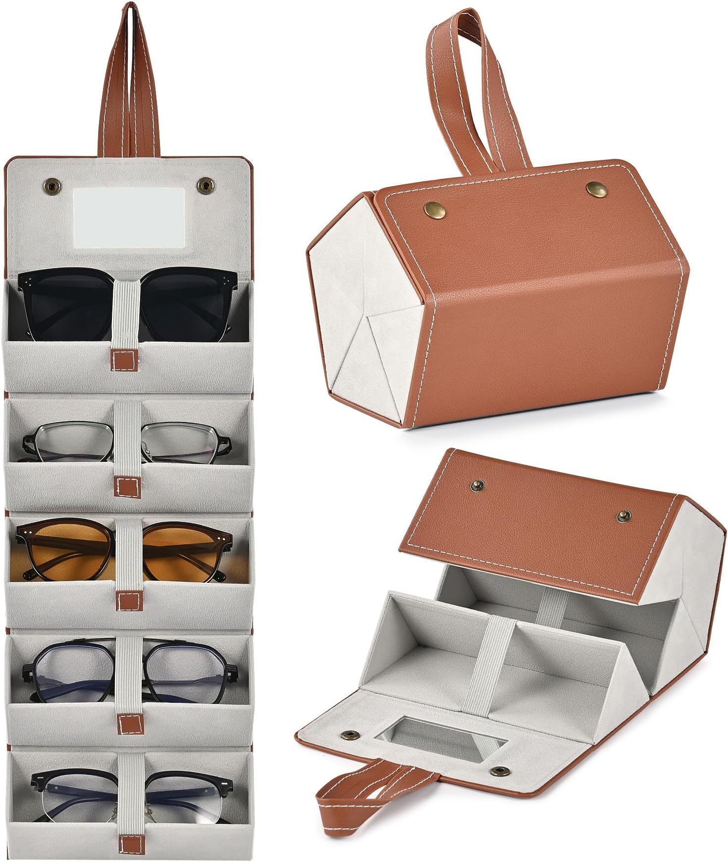 Sunglass Holder AZOD Sunglasses Travel Organizer, Store Slots