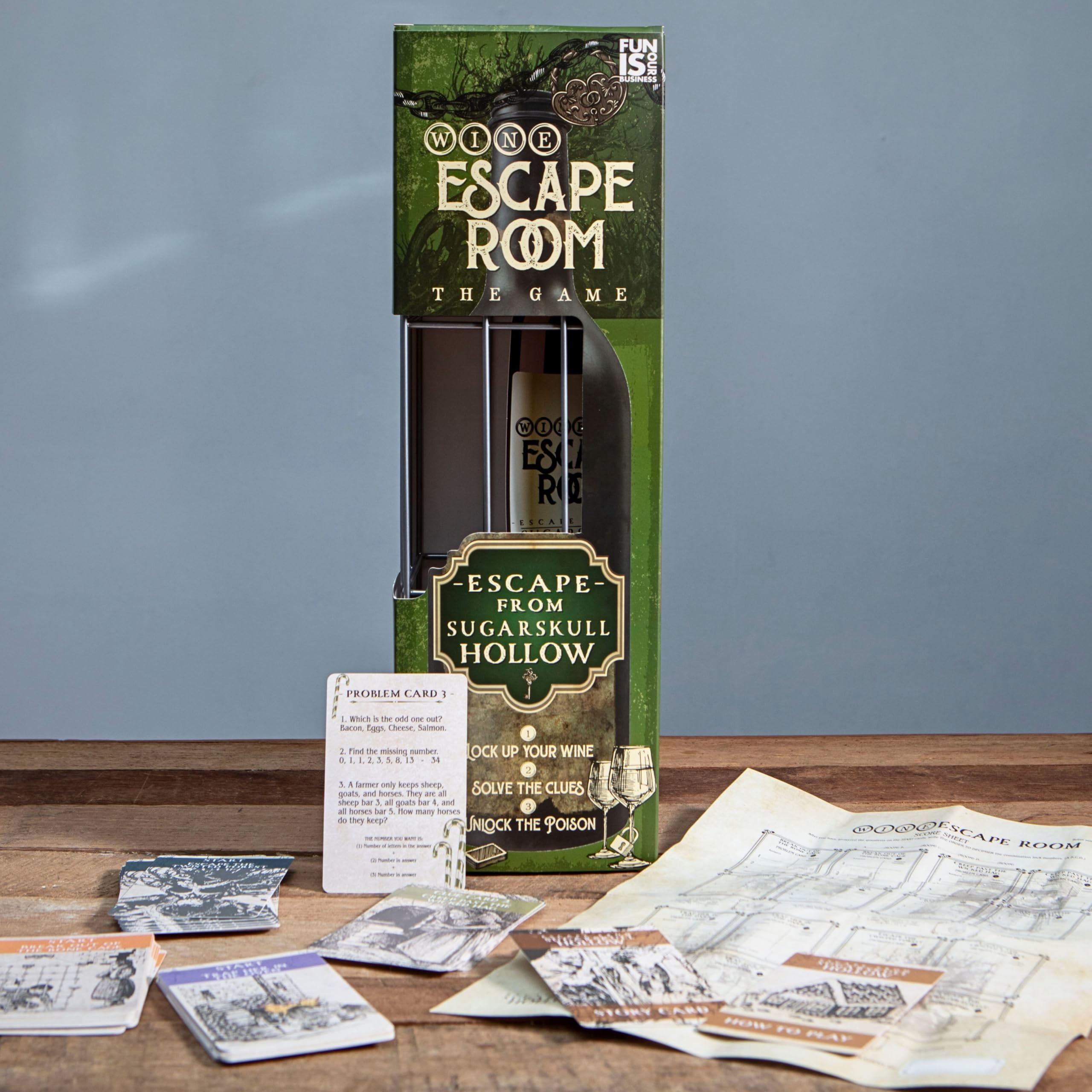 Boxer Gifts Escape Room Game – Boîte puzzle bouteille de vin pour adultes – Cadeaux insolites pour hommes et femmes