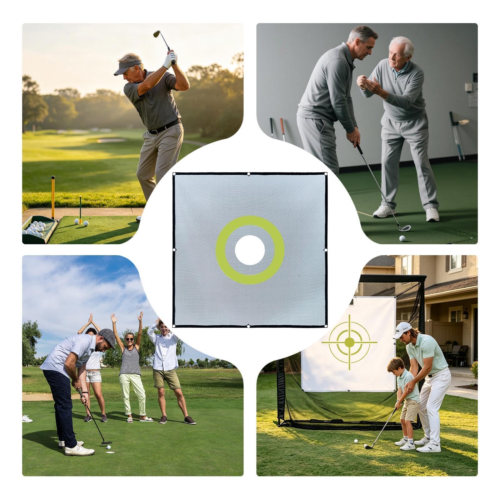 Golf-Übungsmatte – Leichter tragbarer Schwungtrainer, Putting-Trainings-Ai