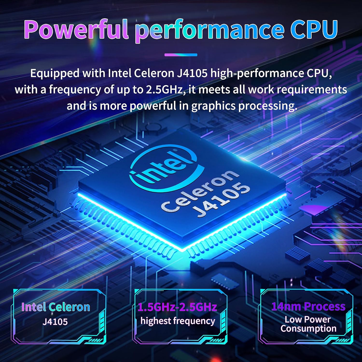 Svikou【Win 11&Office 2019 14" Silver FHD IPS Display Ultra-Thin Laptop, Celeron J4125 (up to 2.7GHz), 8GB DDR4 RAM, 256GB SSD, 2 USB3.0, WiFi/BT, Perfect for Travel, Study and Work (S256GB) - Image 3