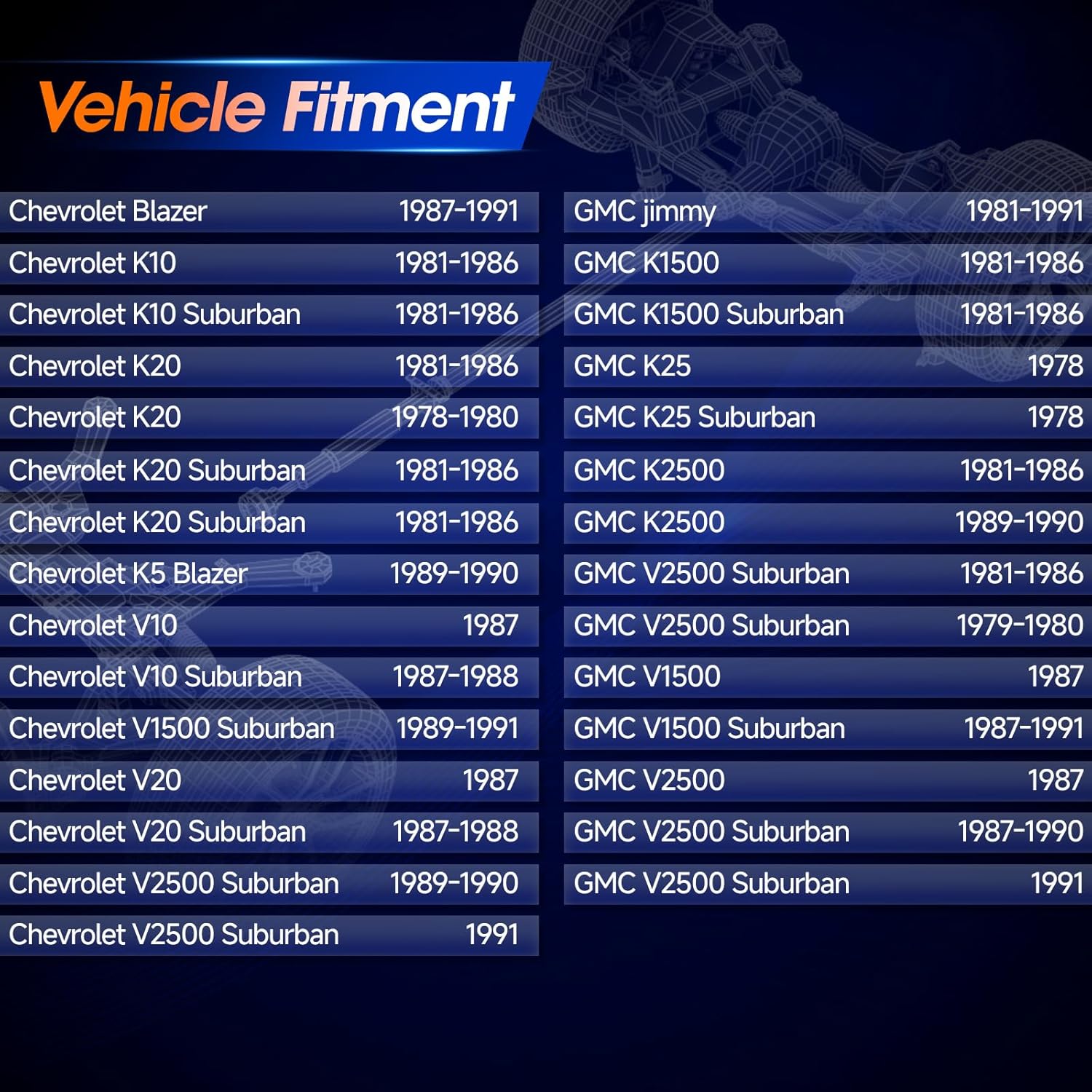 938-192 Front Drive Shaft Prop Shaft Driveshaft Assembly [4WD] Fit for Chevrolet Blazer K10 K20 Suburban K5 Blazer V10 & GMC Jimmy K1500 K2500 V1500 V2500 Suburban, OE 26013911 7830927