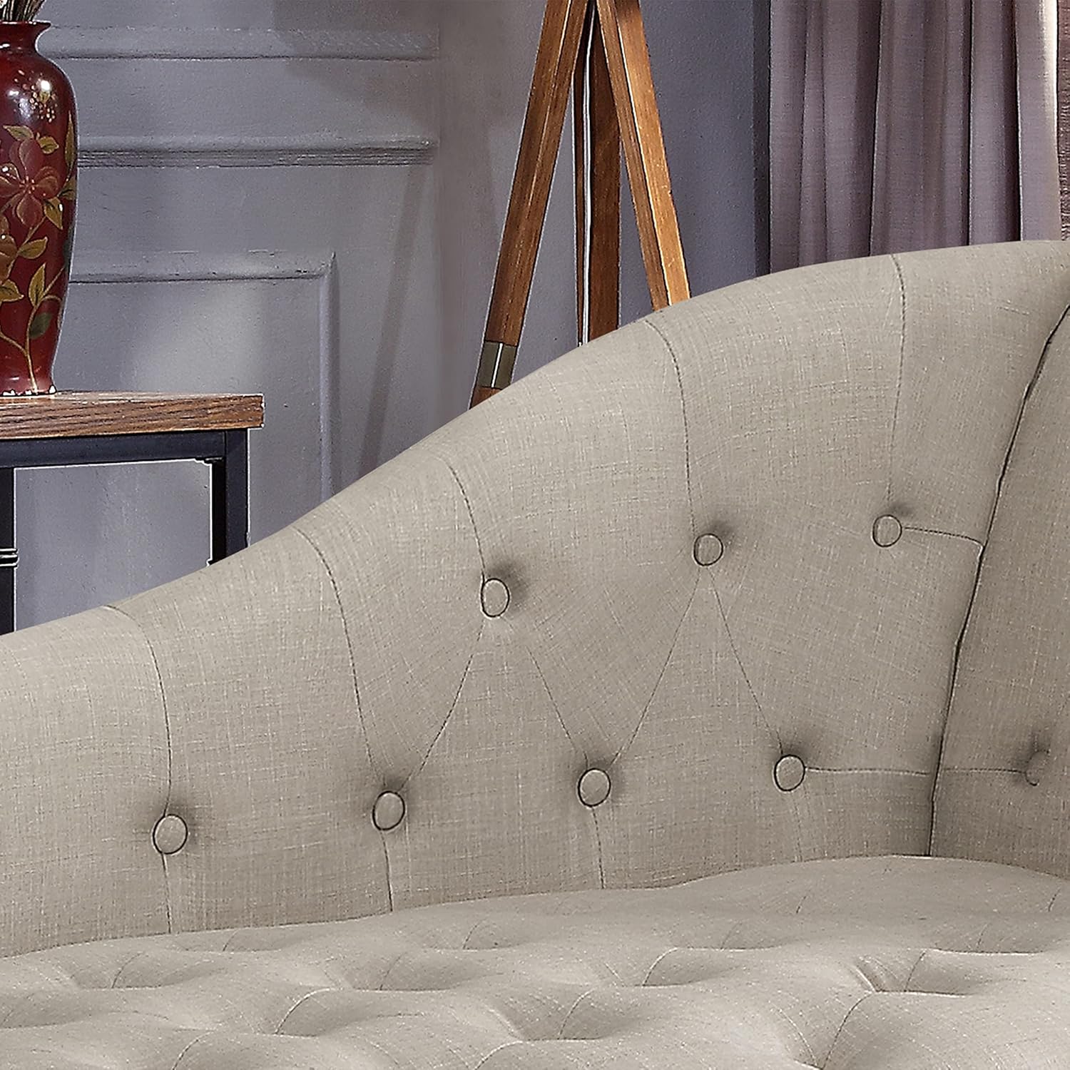 Rosevera Deedee Chaise Lounge, Beige : Home & Kitchen