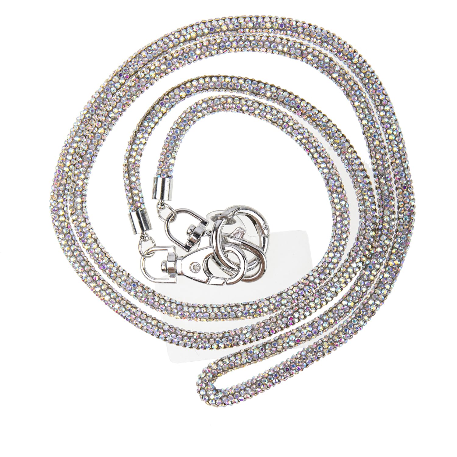 Fashion 43.3'' Exclusive Sparkle Crystal Handbag Lanyard,Premium Bling Handbag Strap,Waterproof Rhinestone Cellphone Lanyard Holder for Women(AB,1PC)