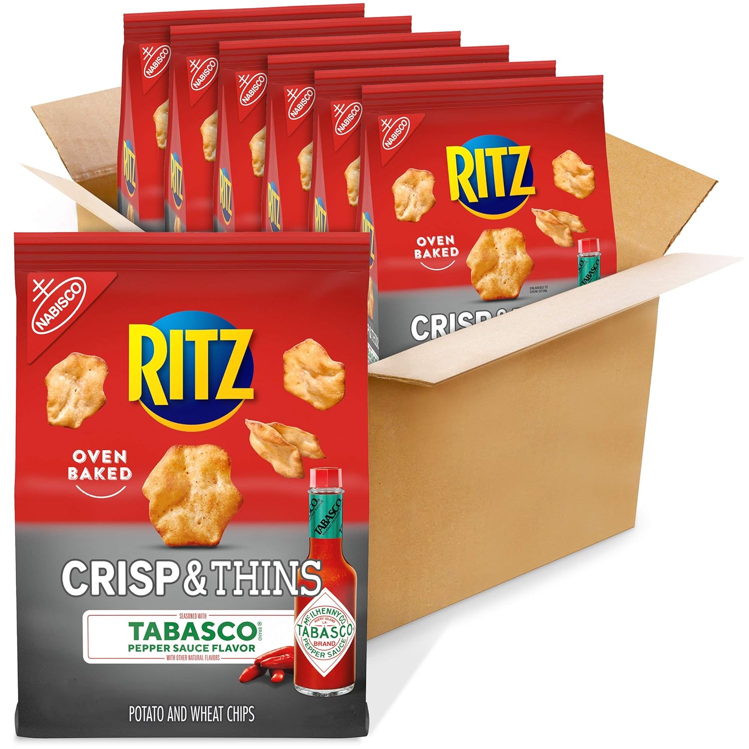 Ritz Crisp and Thins Chips, Tabasco Sauce Flavor, 6 Nepal Ubuy