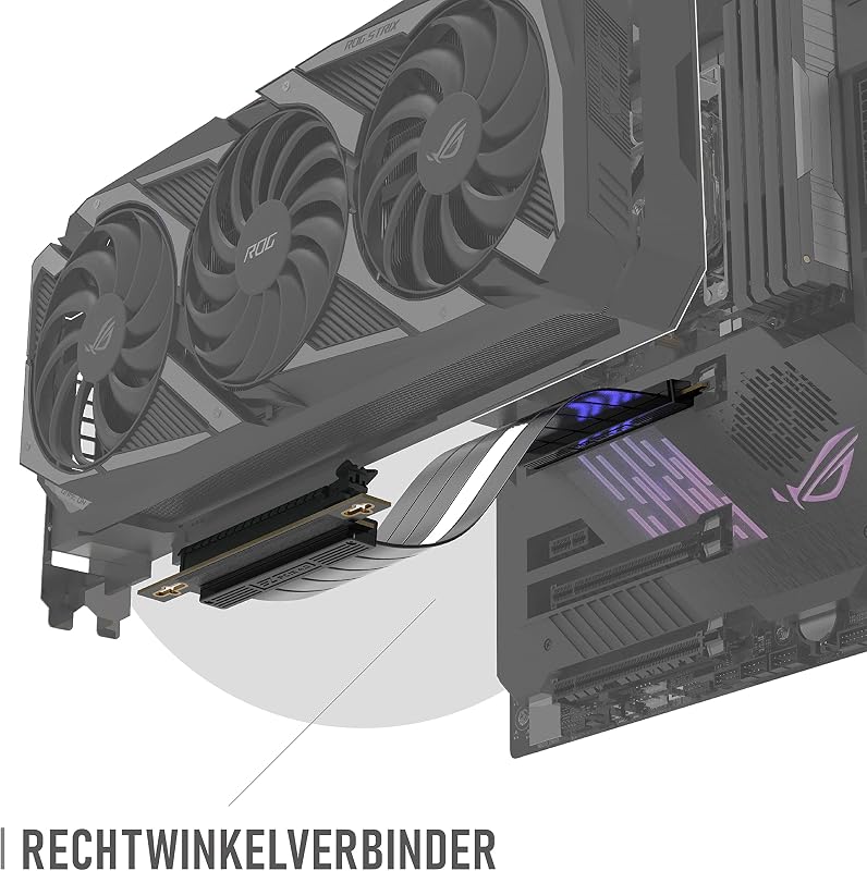 EZDIY-FAB PCIe Gen 4.0 Rendkívül Rugalmas Riser Kábel 30cm - Videokártya Bővítő 90° Csatlakozóval RTX3090/3080/RX6900XT Kompatibilis