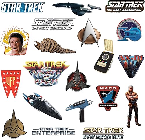 Miniatura 4 de Star Trek - Paquete de calcomanías de vinilo troquelado de lujo grandes paquete variado de calcomanías para laptop botella de agua álbumes de
