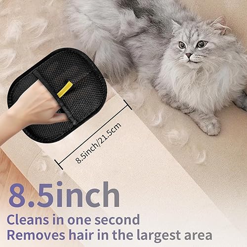 YOMI PET Hair Remover Glove,2025 Updated Cat and Dog Hair Removal Tool.Reusable.Suitable For Sofas,Bed Sheets,Car Seats.(2)